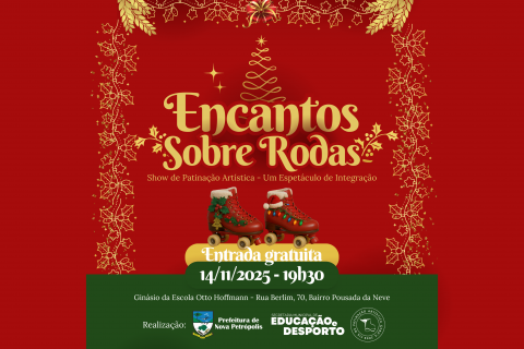 Alunos de Nova Petrópolis apresentarão show de patinação artística “Encantos Sobre Rodas – Um Espetáculo de Integração”