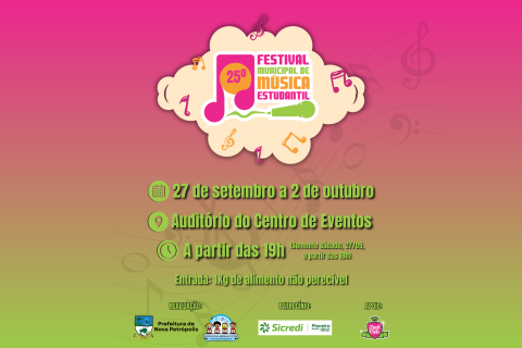 25º Festival Municipal de Música Estudantil acontece de 27 de setembro a 2 de outubro em Nova Petrópolis